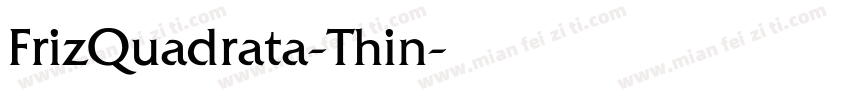 FrizQuadrata-Thin字体转换