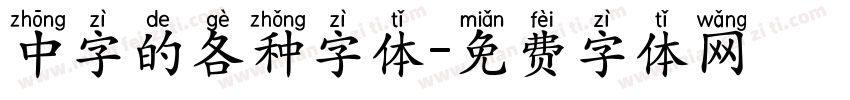 中字的各种字体字体转换