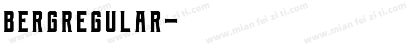 bergregular字体转换