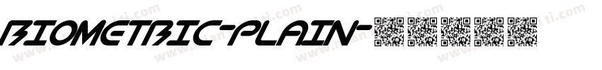 BioMetric-Plain字体转换
