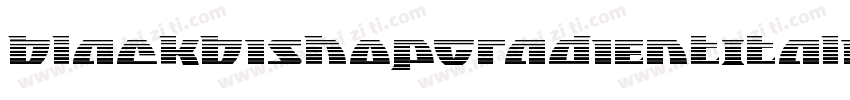 BlackBishopGradientItalic-JY7x字体转换