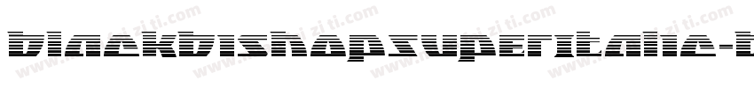 BlackBishopSuperItalic-BJ8x字体转换