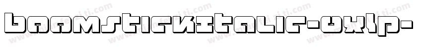 BoomstickItalic-0XLP字体转换