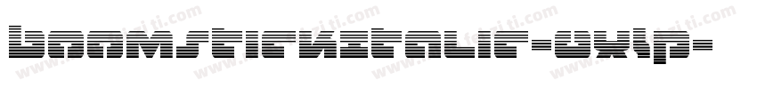 BoomstickItalic-0XLP字体转换