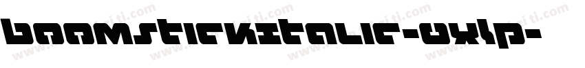 BoomstickItalic-0XLP字体转换