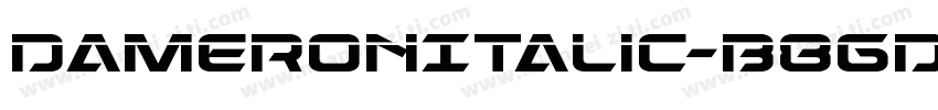 DameronItalic-B8gd字体转换
