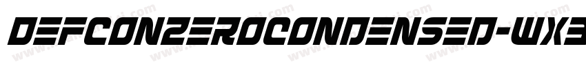 DefconZeroCondensed-Wx39字体转换