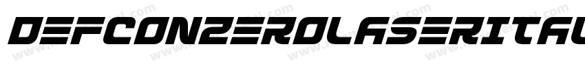 DefconZeroLaserItalic-JLPo字体转换