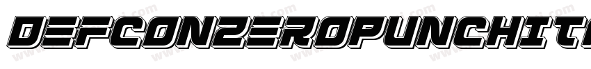 DefconZeroPunchItalic-6qVq字体转换