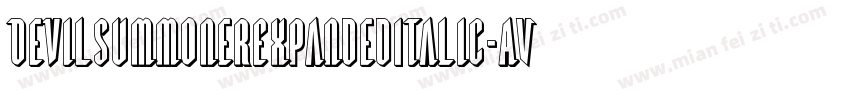 DevilSummonerExpandedItalic-AV6M字体转换