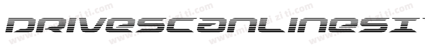 DriveScanlinesItalic-dzx7字体转换