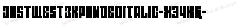 EastWestExpandedItalic-X34XG字体转换