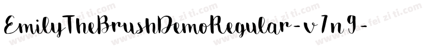 EmilyTheBrushDemoRegular-v7n9字体转换