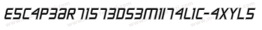 EscapeArtist3DSemiItalic-axYL5字体转换
