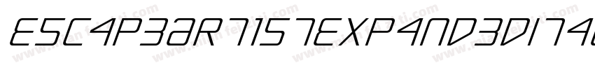 EscapeArtistExpandedItalic-p7gor字体转换