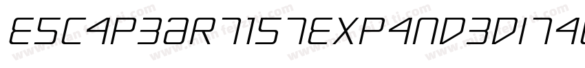 EscapeArtistExpandedItalic-p7gor字体转换
