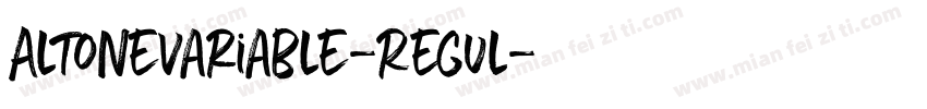 AltoneVariable-Regul字体转换