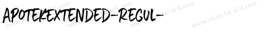 ApotekExtended-Regul字体转换
