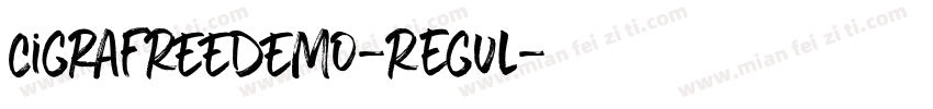 CigraFREEDEMO-Regul字体转换