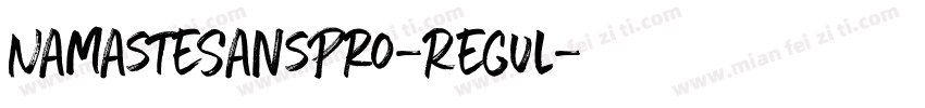 NamasteSansPro-Regul字体转换