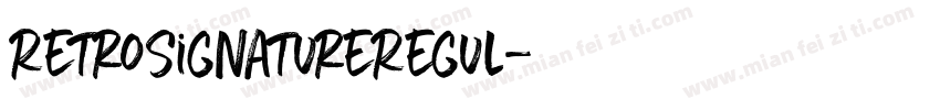 RetroSignatureRegul字体转换