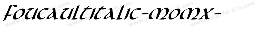 FoucaultItalic-MoMx字体转换