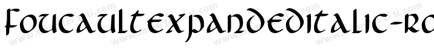 FoucaultExpandedItalic-roR9字体转换