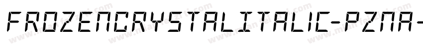 FrozenCrystalItalic-pzna字体转换