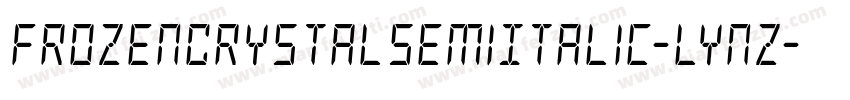 FrozenCrystalSemiItalic-lynZ字体转换