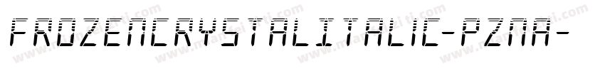 FrozenCrystalItalic-pzna字体转换