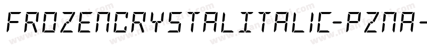 FrozenCrystalItalic-pzna字体转换