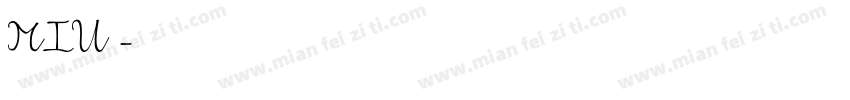 MIU字体字体转换