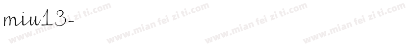 miu13字体转换