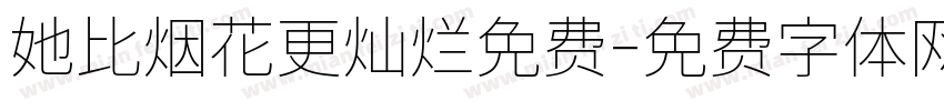 她比烟花更灿烂免费字体转换