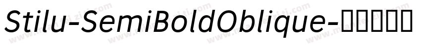 Stilu-SemiBoldOblique字体转换
