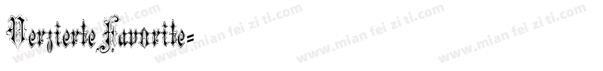 VerzierteFavorite字体转换
