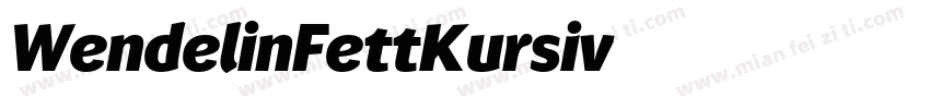 WendelinFettKursiv字体转换