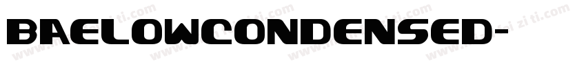 BaelowCondensed字体转换