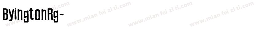 ByingtonRg字体转换