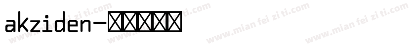 akziden字体转换