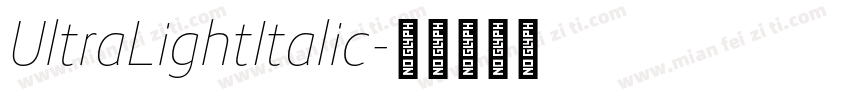 UltraLightItalic字体转换