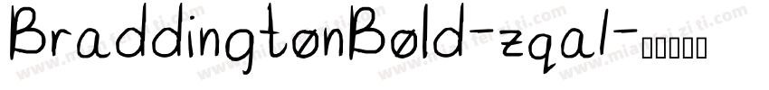 BraddingtonBold-zqa1字体转换