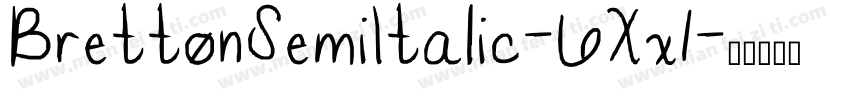BrettonSemiItalic-6Xx1字体转换