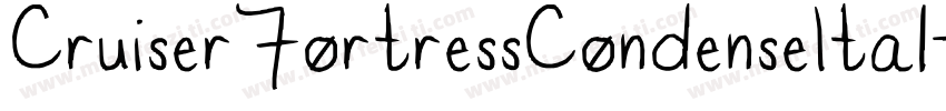CruiserFortressCondenseItal-qPL1字体转换