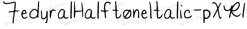 FedyralHalftoneItalic-pXR1字体转换