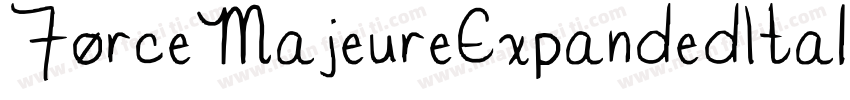 ForceMajeureExpandedItalic-D2q1字体转换