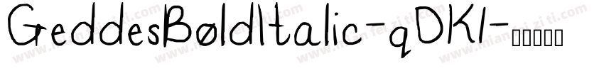 GeddesBoldItalic-qDK1字体转换