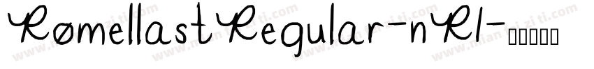 RomellastRegular-nR1字体转换