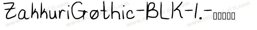 ZakkuriGothic-BLK-1.字体转换