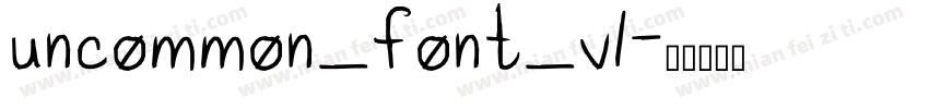 uncommon_font_v1字体转换